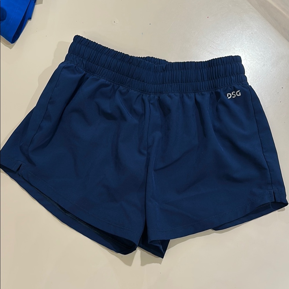 DSG Blue Athletic Shorts Relaxed Fit Elastic Waistband